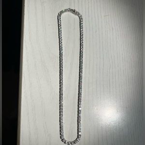 Sterling silver tennis necklace